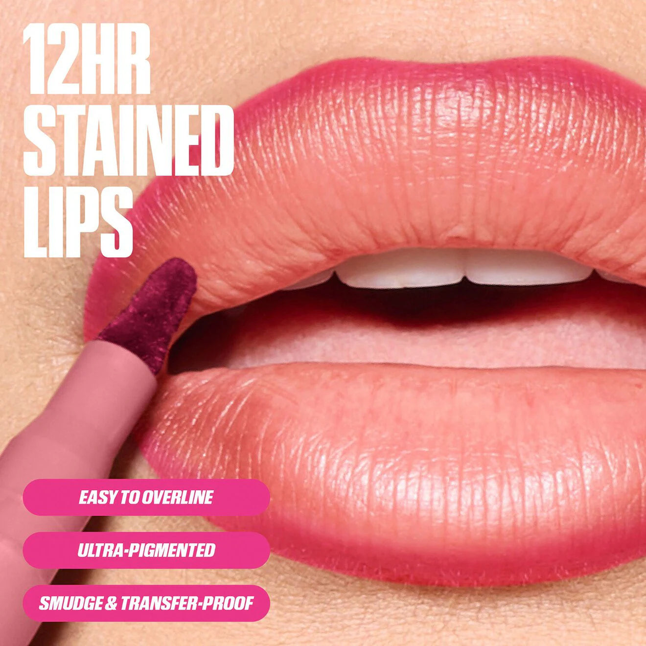 Huda Beauty Lip Contour Lip Stain For 12-Hour Wear