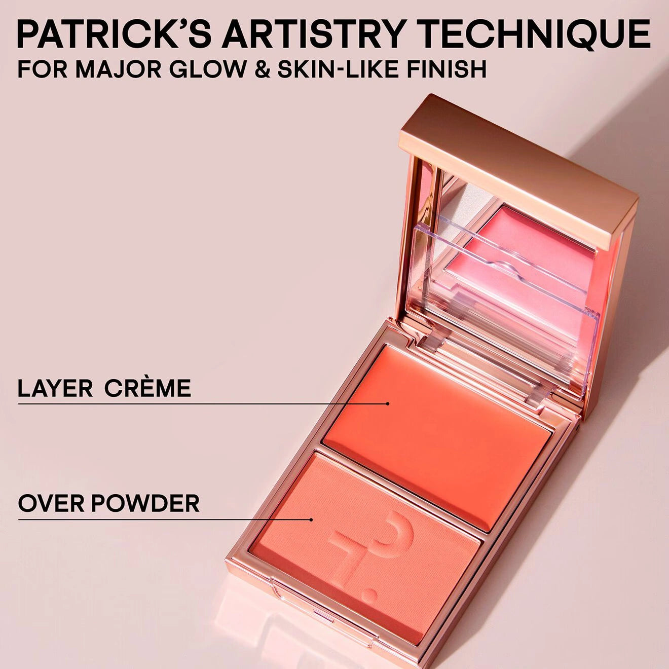 PATRICK TA Mini Major Headlines Double-Take Crème and Powder Blush Duo