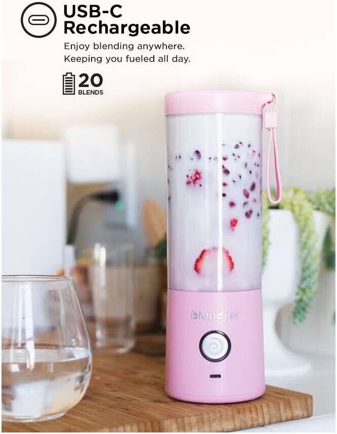 BLENDJET V2 Portable Blender - World's Most Powerful Compact 16Oz BPA Free Blender - Royal