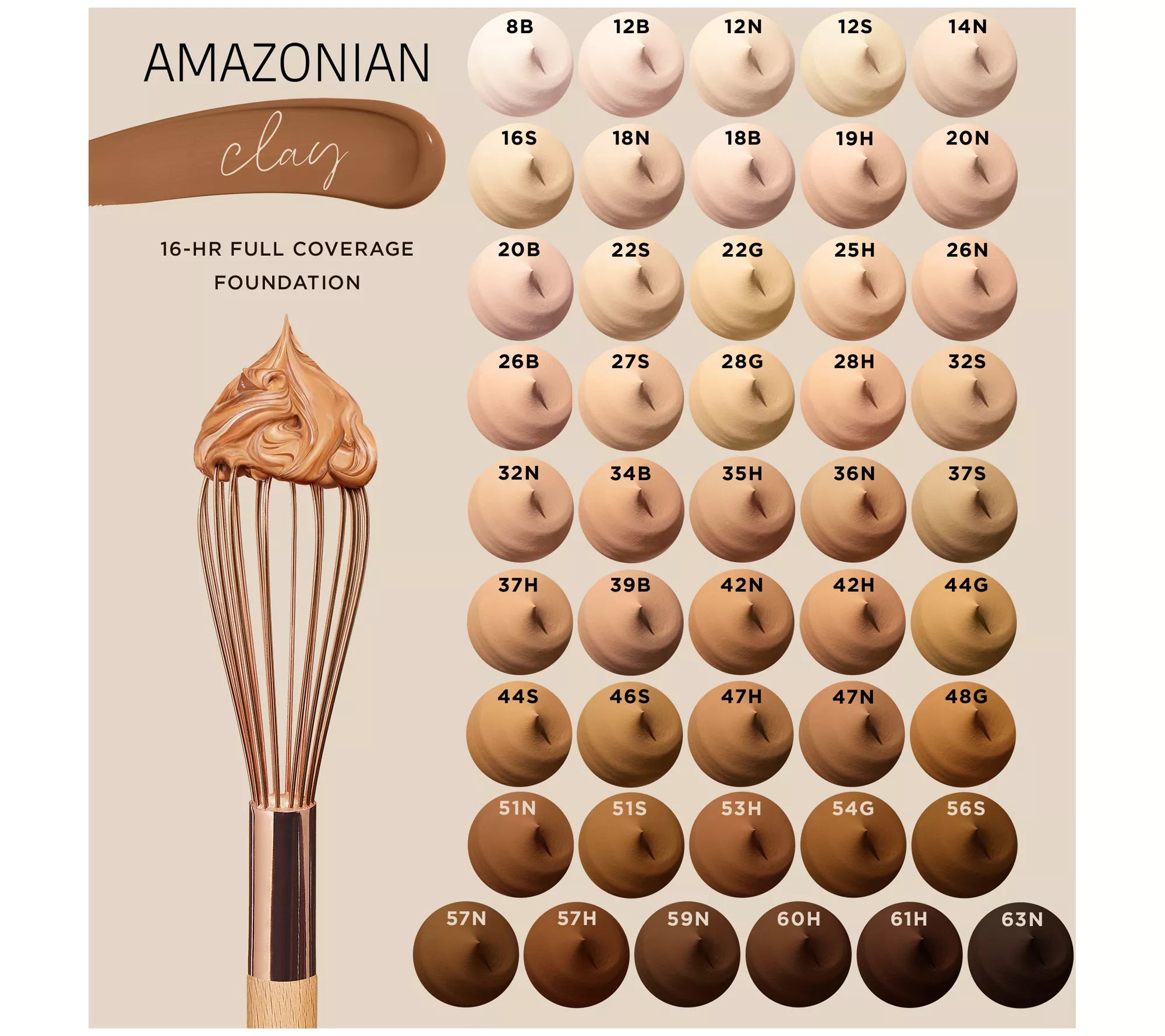 Tarte Amazonian Clay 16-Hour Full Coverage Foundation - 47N Tan-Deep Neutral + Net 50 ML / 1.7 Fl. Oz.