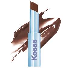 Kosas Wet Stick Moisturizing Shiny Sheer Lipstick - Cinnamon Spritz - Warm Rich Brown
