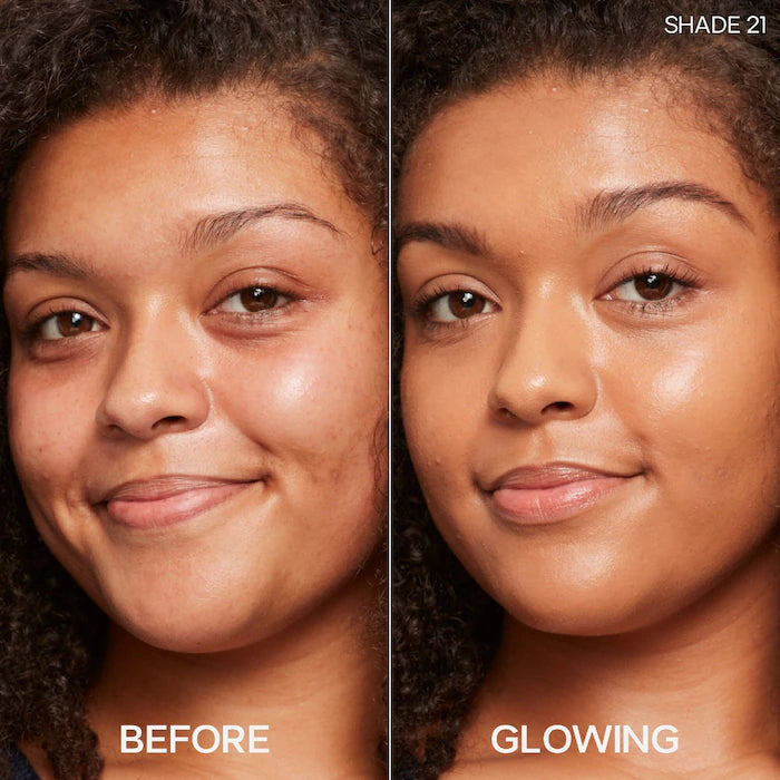 Saie Glowy Super Skin Tint Foundation with Hyaluronic Acid - 21 Medium/Tan Golden Undertones