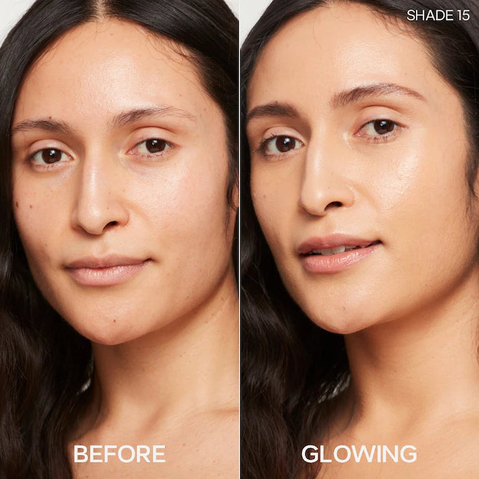 Saie Glowy Super Skin Tint Foundation with Hyaluronic Acid - 15 Medium Olive Undertones