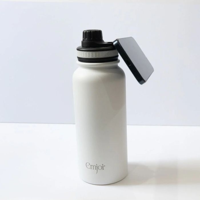 Emjoi MagSafe Stainless Steel Sport Bottle With MagSafe 900 ml - White